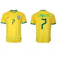 Brazília Lucas Paqueta #7 Domáci futbalový dres MS 2022 Krátky Rukáv